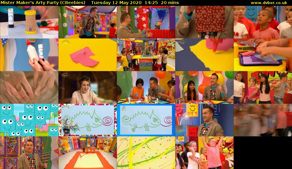 Mister Maker's Arty Party (CBeebies) Tuesday 12 May 2020 14:25 - 14:45