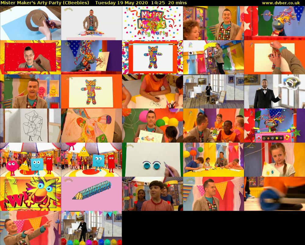 Mister Maker's Arty Party (CBeebies) Tuesday 19 May 2020 14:25 - 14:45