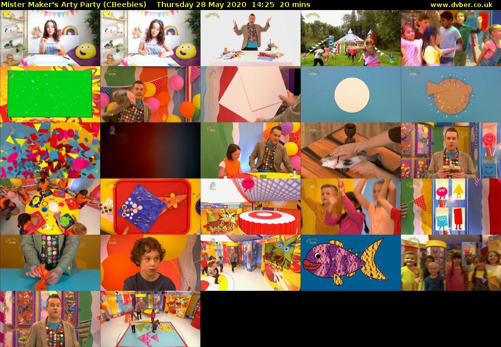Mister Maker's Arty Party (CBeebies) Thursday 28 May 2020 14:25 - 14:45