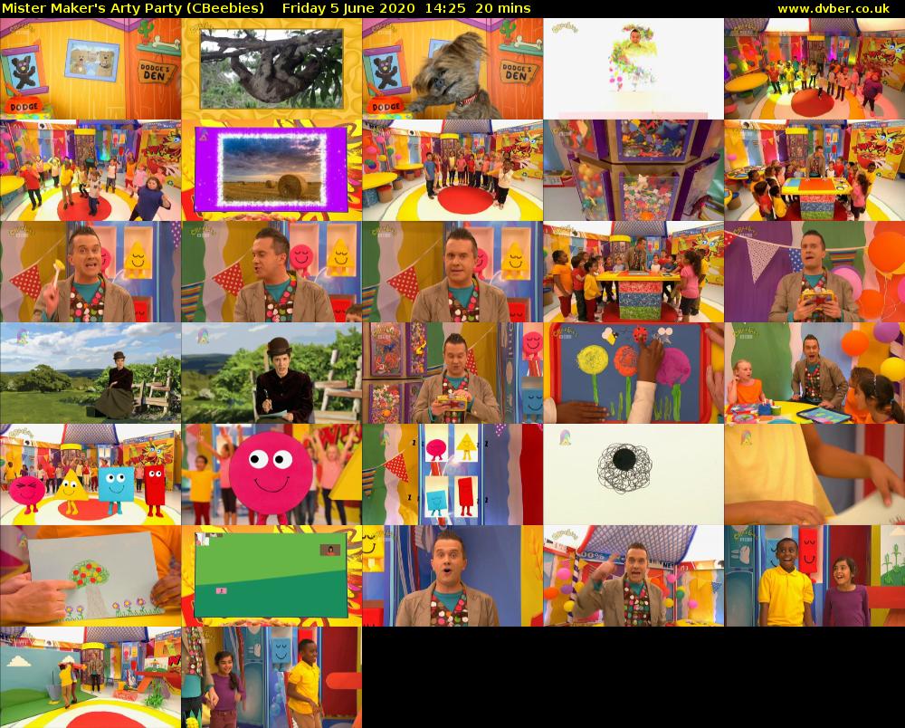 Mister Maker's Arty Party (CBeebies) Friday 5 June 2020 14:25 - 14:45