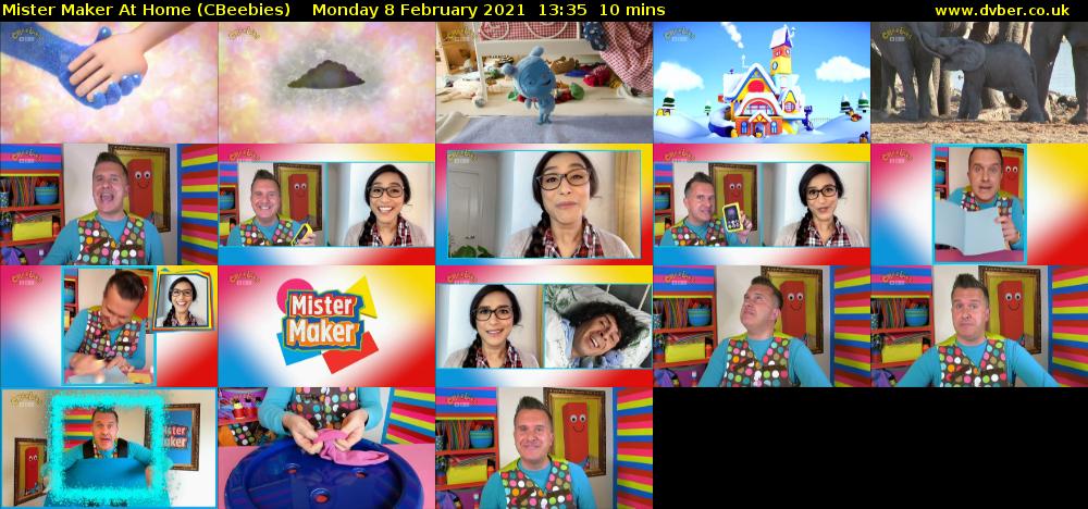 Mister Maker At Home (CBeebies) Monday 8 February 2021 13:35 - 13:45