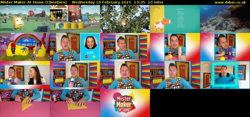 Mister Maker At Home (CBeebies) Wednesday 10 February 2021 13:35 - 13:45