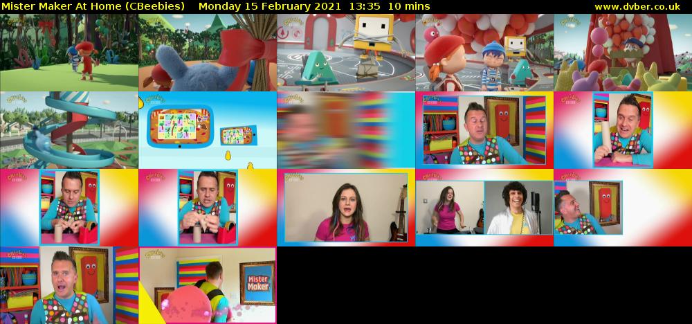 Mister Maker At Home (CBeebies) Monday 15 February 2021 13:35 - 13:45