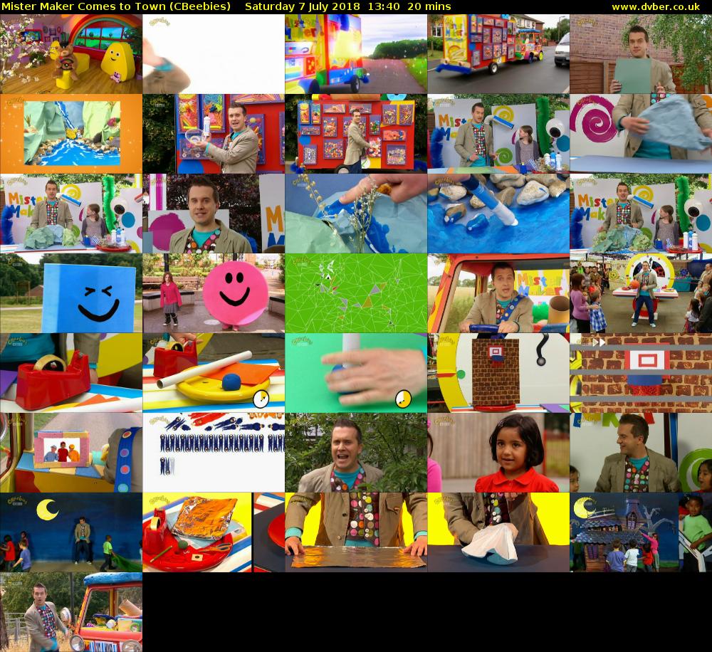 Mister Maker Comes to Town (CBeebies) Saturday 7 July 2018 13:40 - 14:00
