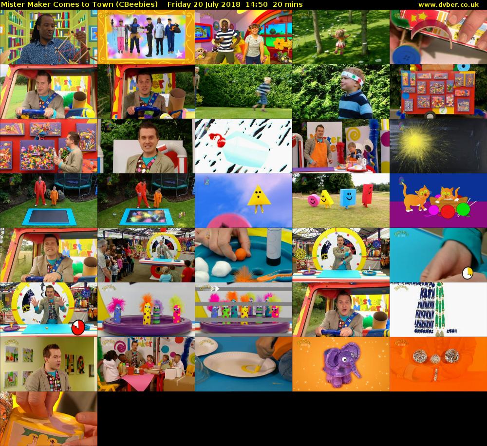 Mister Maker Comes to Town (CBeebies) Friday 20 July 2018 14:50 - 15:10