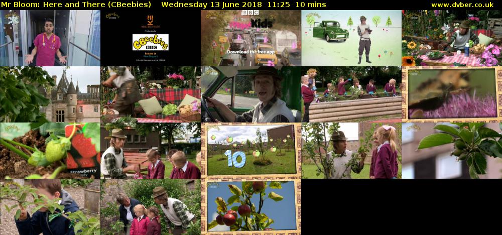 Mr Bloom: Here and There (CBeebies) Wednesday 13 June 2018 11:25 - 11:35
