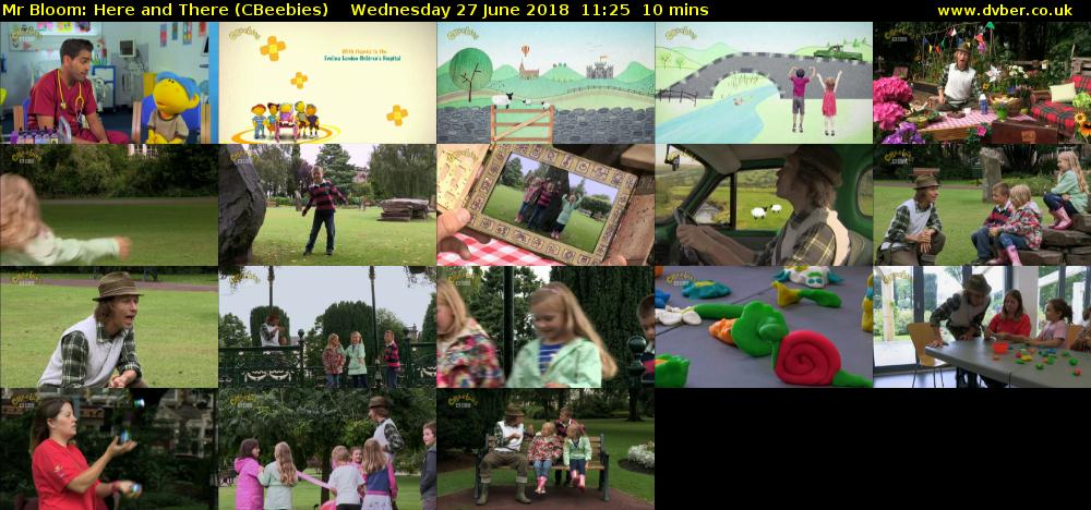 Mr Bloom: Here and There (CBeebies) Wednesday 27 June 2018 11:25 - 11:35