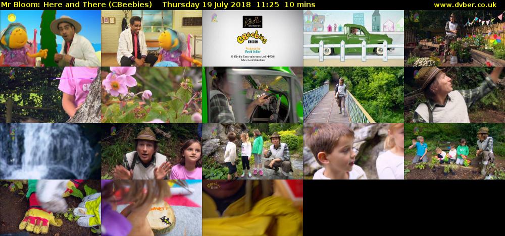 Mr Bloom: Here and There (CBeebies) Thursday 19 July 2018 11:25 - 11:35