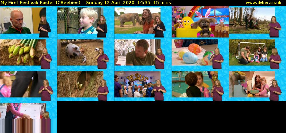 My First Festival: Easter (CBeebies) Sunday 12 April 2020 14:35 - 14:50