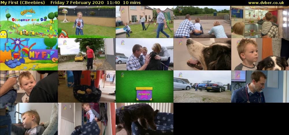 My First (CBeebies) Friday 7 February 2020 11:40 - 11:50