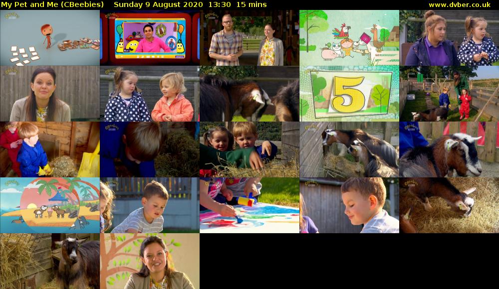 My Pet and Me (CBeebies) Sunday 9 August 2020 13:30 - 13:45