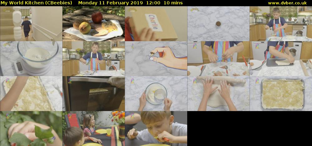My World Kitchen (CBeebies) Monday 11 February 2019 12:00 - 12:10