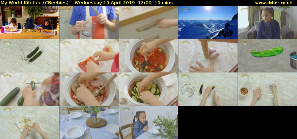 My World Kitchen (CBeebies) Wednesday 10 April 2019 12:00 - 12:10