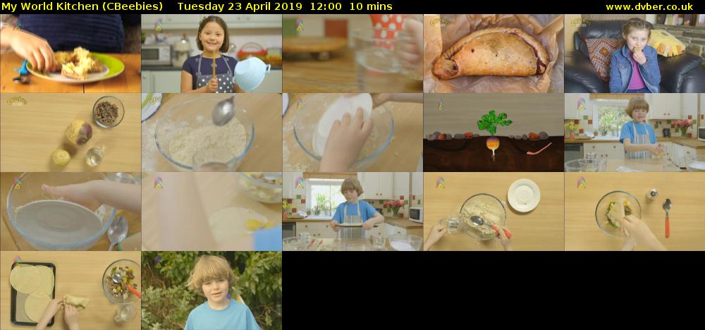 My World Kitchen (CBeebies) Tuesday 23 April 2019 12:00 - 12:10
