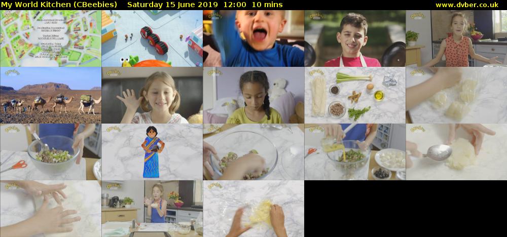 My World Kitchen (CBeebies) Saturday 15 June 2019 12:00 - 12:10