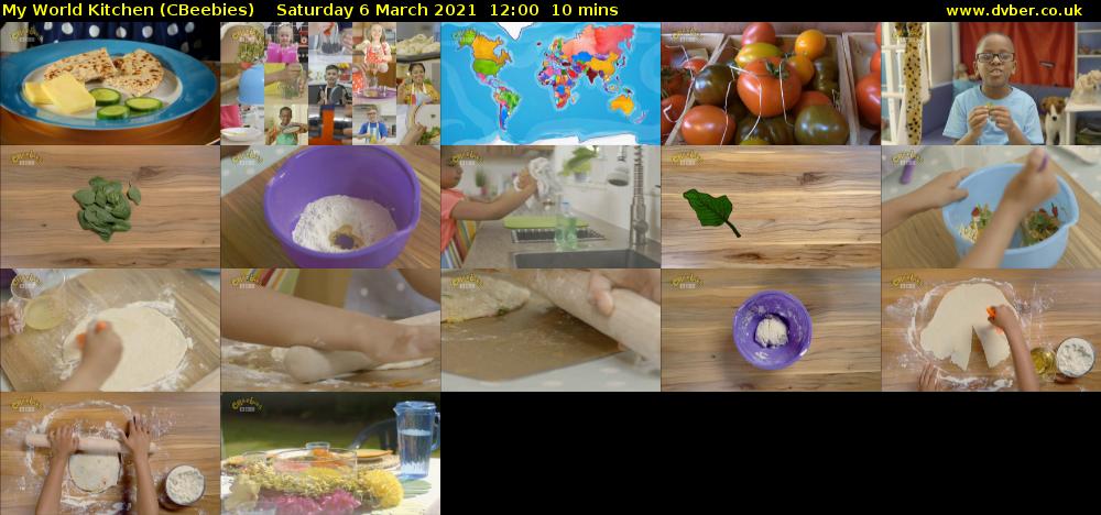 My World Kitchen (CBeebies) Saturday 6 March 2021 12:00 - 12:10