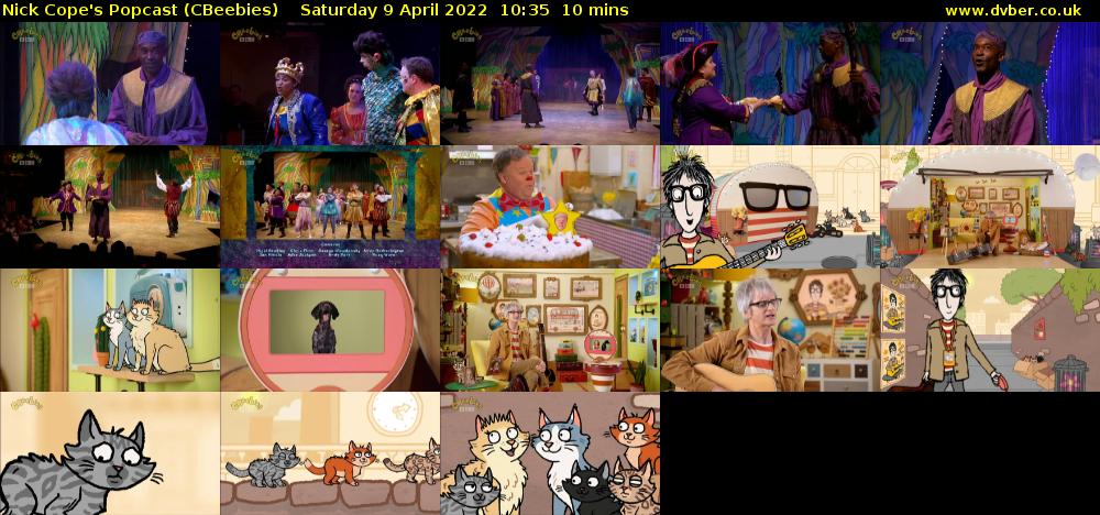 Nick Cope's Popcast (CBeebies) Saturday 9 April 2022 10:35 - 10:45