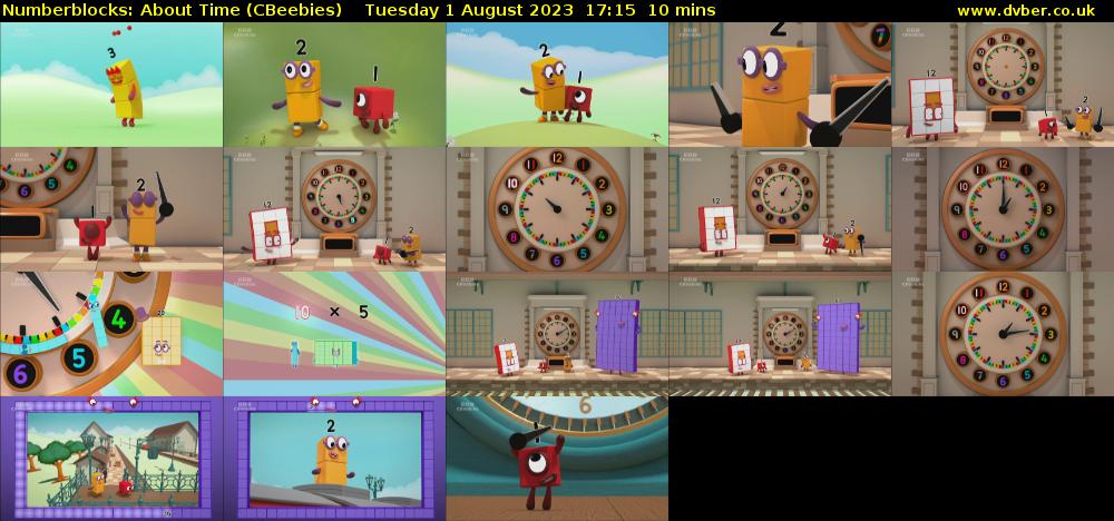 Numberblocks: About Time (CBeebies) Tuesday 1 August 2023 17:15 - 17:25