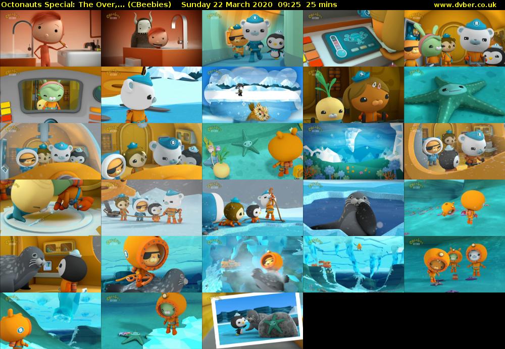 Octonauts Special: The Over,... (CBeebies) Sunday 22 March 2020 09:25 - 09:50