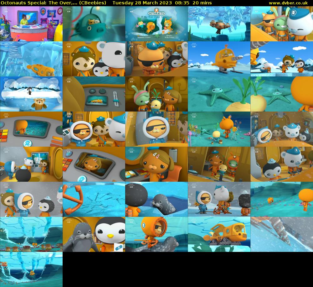 Octonauts Special: The Over,... (CBeebies) Tuesday 28 March 2023 08:35 - 08:55