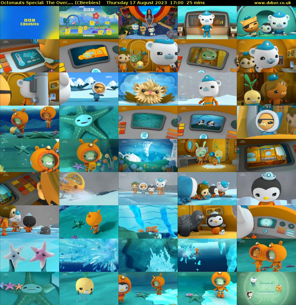 Octonauts Special: The Over,... (CBeebies) Thursday 17 August 2023 17:00 - 17:25