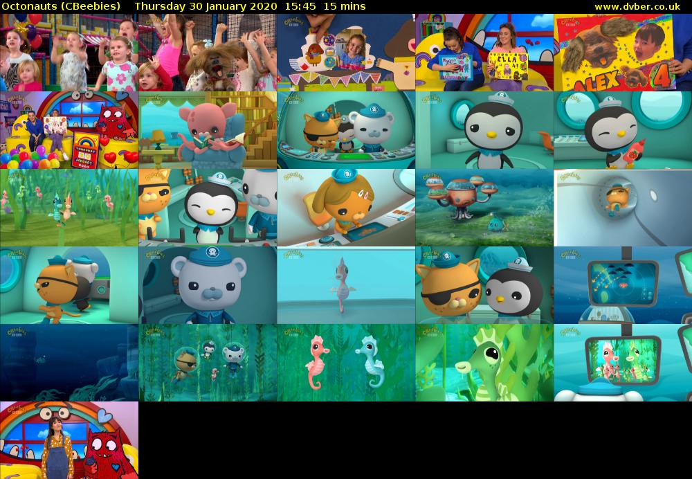 Octonauts (CBeebies) Thursday 30 January 2020 15:45 - 16:00