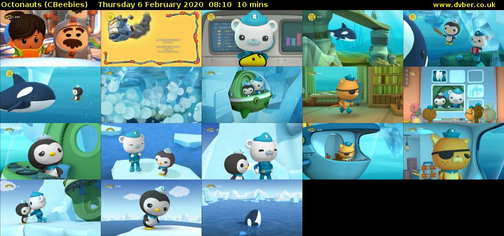 Octonauts (CBeebies) Thursday 6 February 2020 08:10 - 08:20