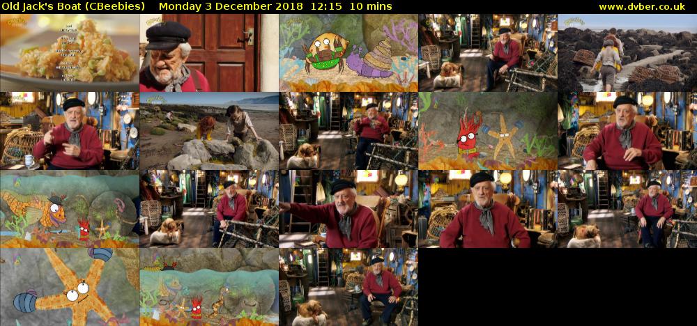 Old Jack's Boat (CBeebies) Monday 3 December 2018 12:15 - 12:25