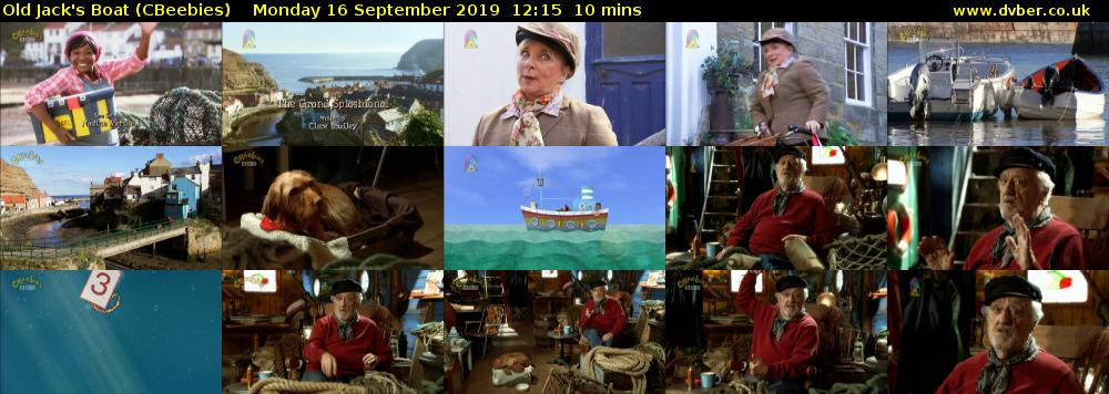 Old Jack's Boat (CBeebies) Monday 16 September 2019 12:15 - 12:25