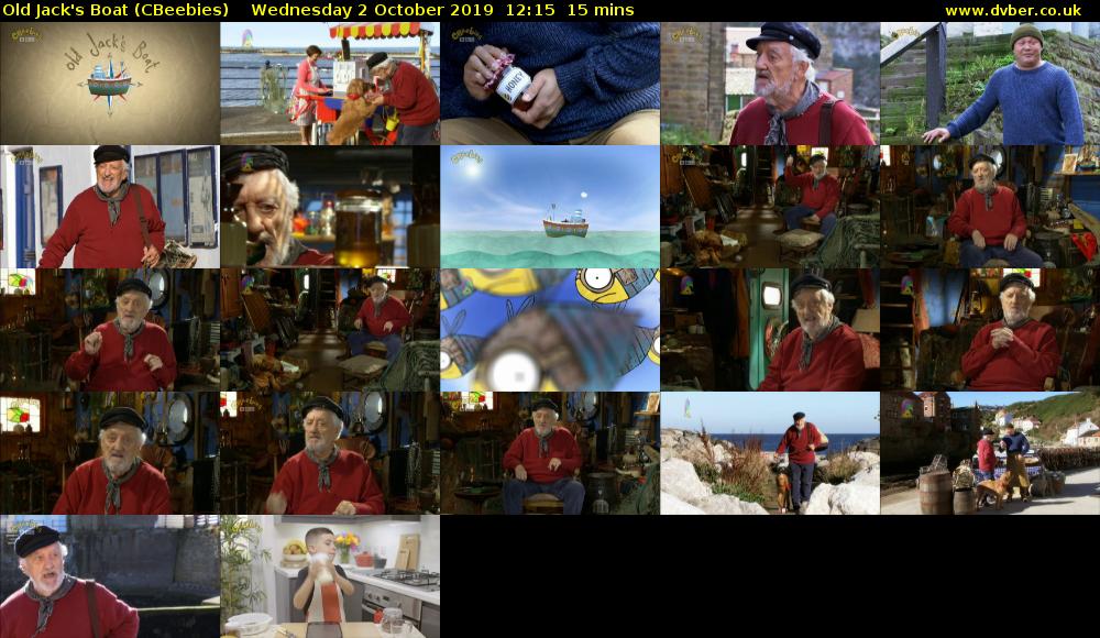 Old Jack's Boat (CBeebies) Wednesday 2 October 2019 12:15 - 12:30