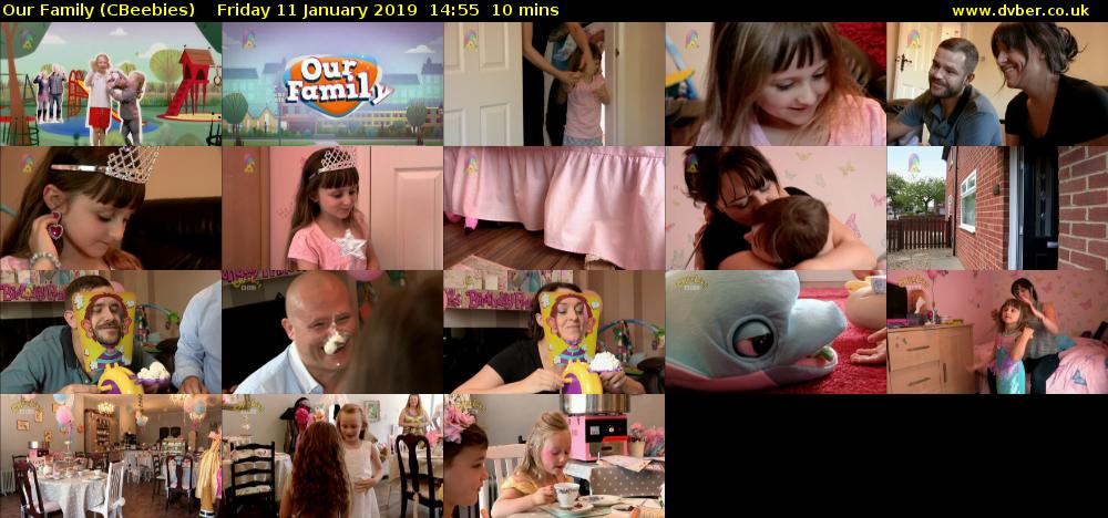 Our Family (CBeebies) Friday 11 January 2019 14:55 - 15:05