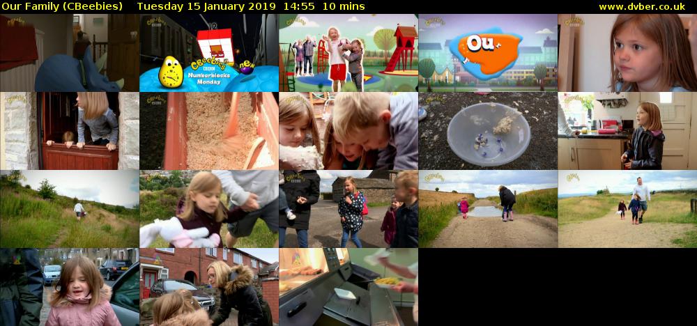 Our Family (CBeebies) Tuesday 15 January 2019 14:55 - 15:05