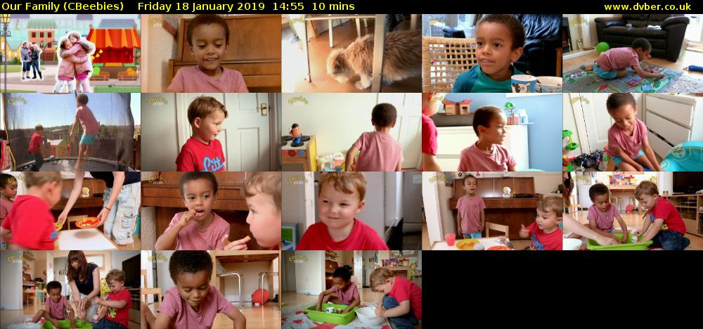 Our Family (CBeebies) Friday 18 January 2019 14:55 - 15:05