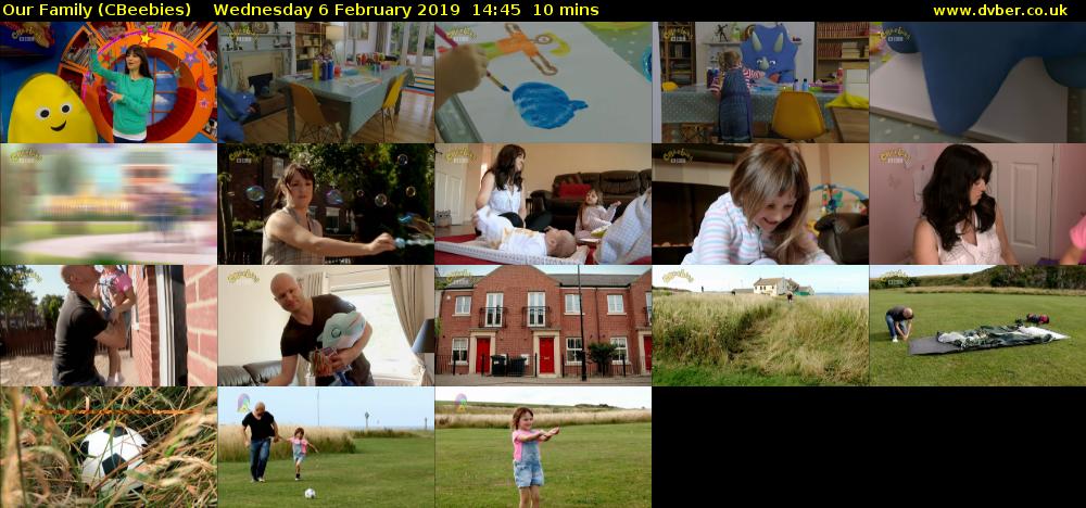 Our Family (CBeebies) Wednesday 6 February 2019 14:45 - 14:55
