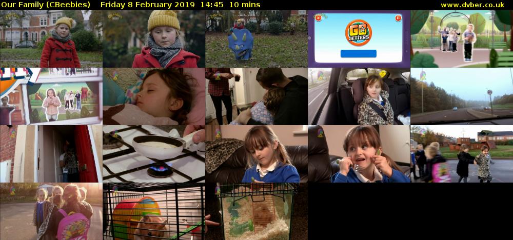 Our Family (CBeebies) Friday 8 February 2019 14:45 - 14:55