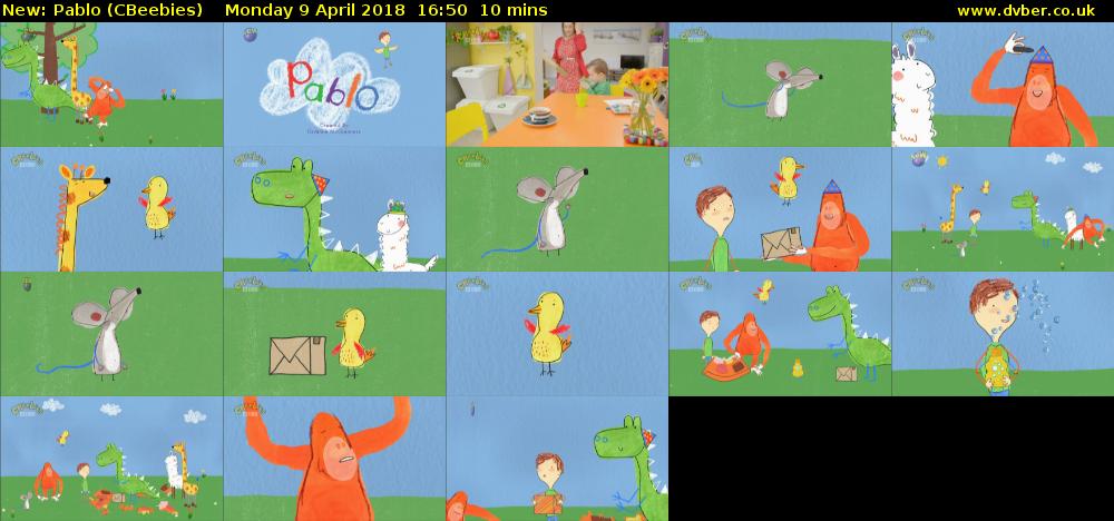 Pablo (CBeebies) Monday 9 April 2018 17:50 - 18:00