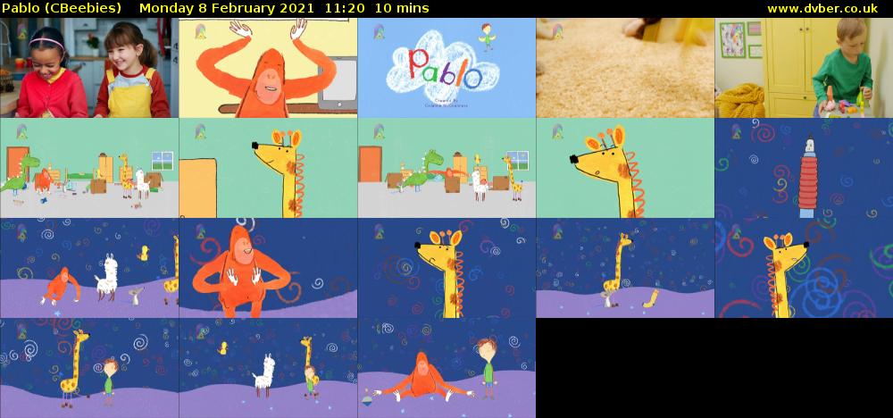 Pablo (CBeebies) Monday 8 February 2021 11:20 - 11:30