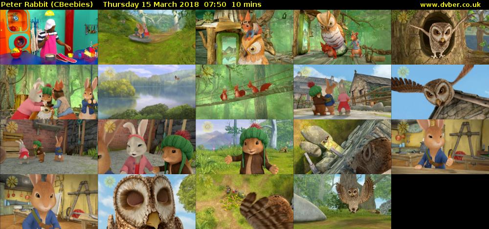 Peter Rabbit (CBeebies) Thursday 15 March 2018 07:50 - 08:00