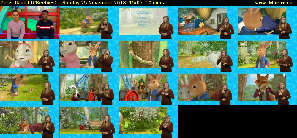 Peter Rabbit (CBeebies) Sunday 25 November 2018 15:05 - 15:15