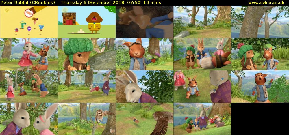 Peter Rabbit (CBeebies) Thursday 6 December 2018 07:50 - 08:00
