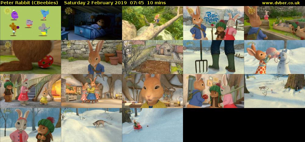 Peter Rabbit (CBeebies) Saturday 2 February 2019 07:45 - 07:55