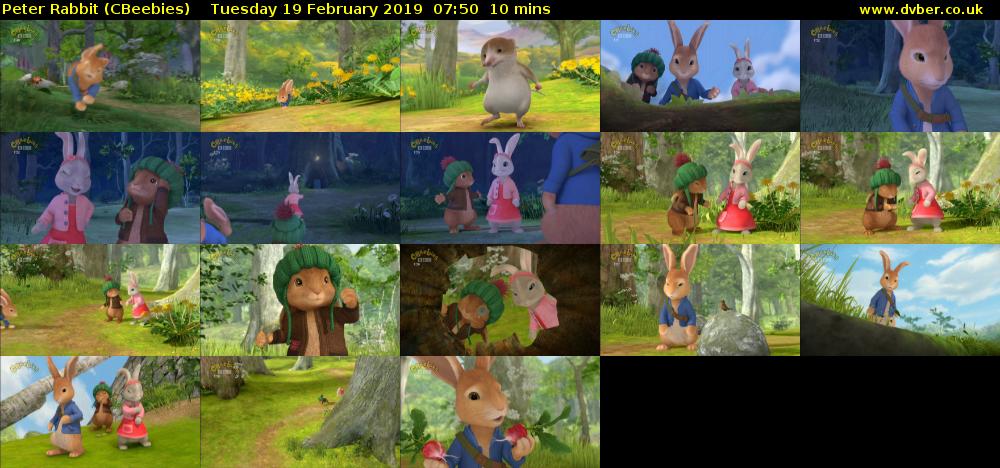 Peter Rabbit (CBeebies) Tuesday 19 February 2019 07:50 - 08:00