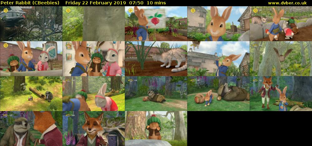 Peter Rabbit (CBeebies) Friday 22 February 2019 07:50 - 08:00
