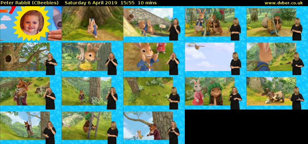 Peter Rabbit (CBeebies) Saturday 6 April 2019 15:55 - 16:05