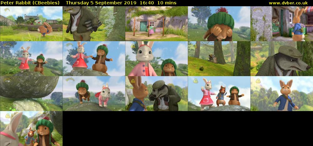 Peter Rabbit (CBeebies) Thursday 5 September 2019 16:40 - 16:50