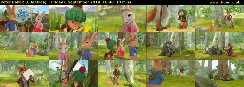 Peter Rabbit (CBeebies) Friday 6 September 2019 16:40 - 16:50