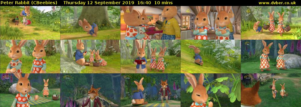 Peter Rabbit (CBeebies) Thursday 12 September 2019 16:40 - 16:50