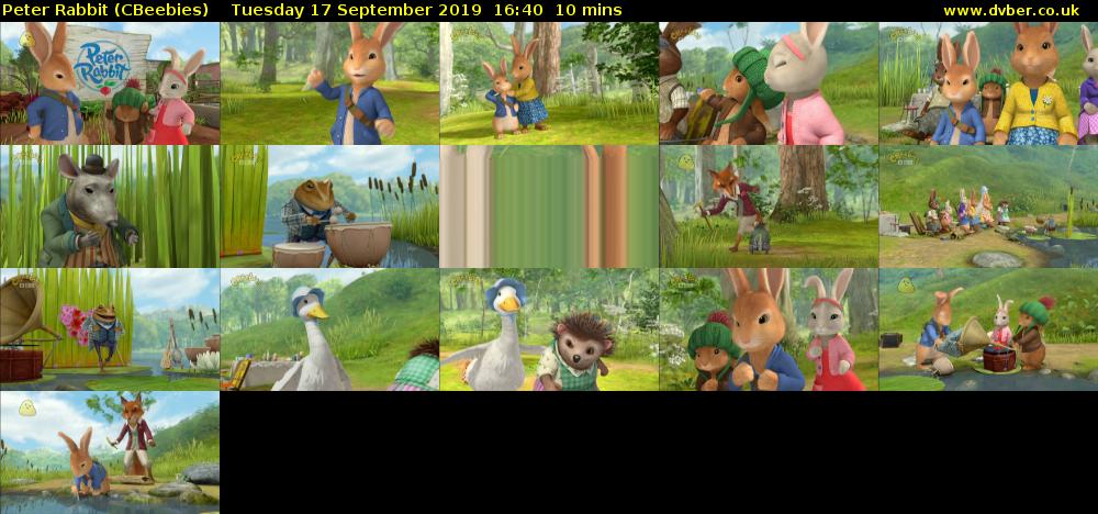 Peter Rabbit (CBeebies) Tuesday 17 September 2019 16:40 - 16:50