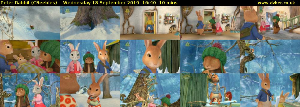 Peter Rabbit (CBeebies) Wednesday 18 September 2019 16:40 - 16:50