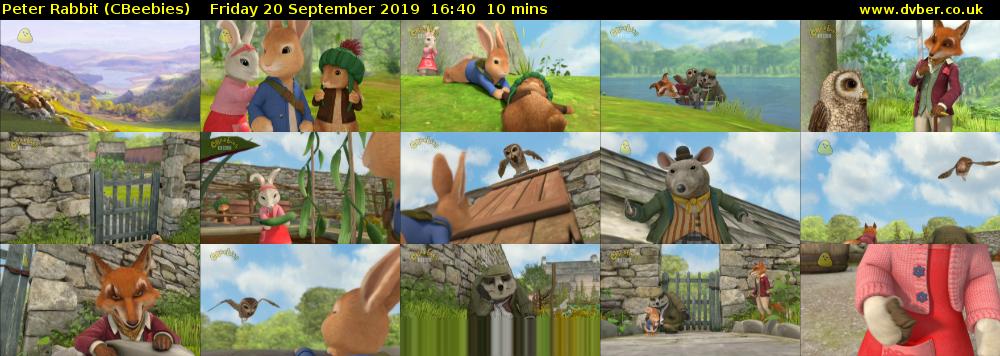 Peter Rabbit (CBeebies) Friday 20 September 2019 16:40 - 16:50